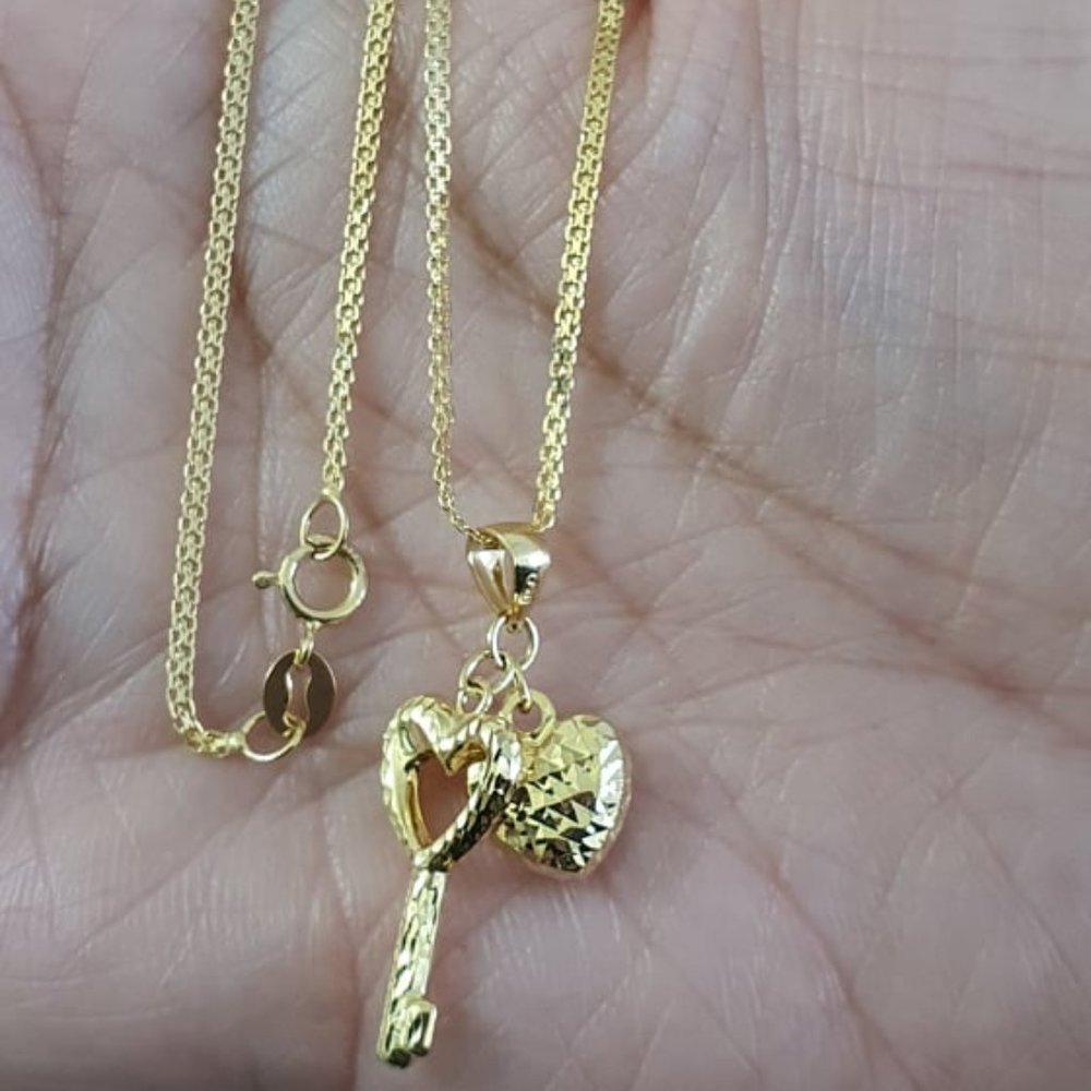 Gold necklace and pendant 18k - Picture 5 of 9